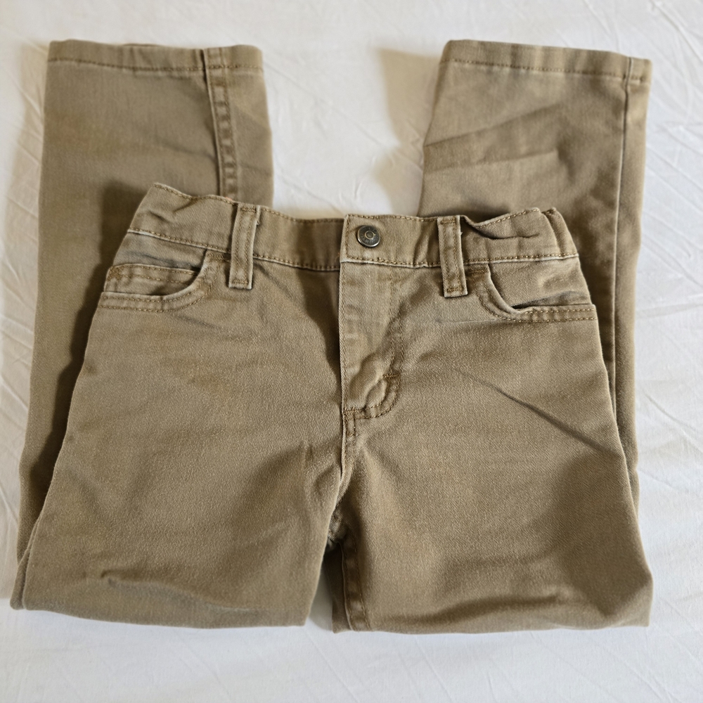 Wrangler Boys' Brown Jeans with Orange Accents - Picture 2 of 4
